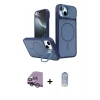 MARSİLYAN™- iPhone 14 Kılıf İz Modern Prime - Siyah Joko Magic 5D Cam + Raze Metal Kamera Lens - GS