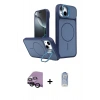 MARSİLYAN™- iPhone 14 Kılıf İz Modern Prime - Siyah Joko Magic 5D Cam + Raze Metal Kamera Lens - SH