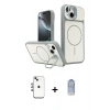 MARSİLYAN™- iPhone 14 Kılıf İz Modern Prime - Siyah Joko Magic 5D Cam + Shine Kamera Lens - GI