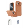 MARSİLYAN™- iPhone 14 Kılıf İz Modern Prime - Siyah Joko Magic 5D Cam + Shine Kamera Lens - GI