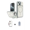 MARSİLYAN™- iPhone 14 Kılıf İz Modern Prime - Siyah Joko Magic 5D Cam + Shine Kamera Lens - KI
