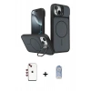 MARSİLYAN™- iPhone 14 Kılıf İz Modern Prime - Siyah Joko Magic 5D Cam + Shine Kamera Lens - KI