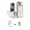MARSİLYAN™- iPhone 14 Kılıf İz Modern Prime - Siyah Joko Magic 5D Cam + Shine Kamera Lens - MI