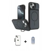MARSİLYAN™- iPhone 14 Kılıf İz Modern Prime - Siyah Joko Magic 5D Cam + Shine Kamera Lens - SH