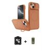 MARSİLYAN™- iPhone 14 Kılıf İz Modern Prime - Siyah Joko Magic 5D Hayalet Cam + PVD Metal Kamera Lens - YL