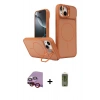 MARSİLYAN™- iPhone 14 Kılıf İz Modern Prime - Siyah Joko Magic 5D Hayalet Cam + Raze Metal Kamera Lens - KI