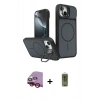 MARSİLYAN™- iPhone 14 Kılıf İz Modern Prime - Siyah Joko Magic 5D Hayalet Cam + Raze Metal Kamera Lens - KI