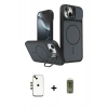 MARSİLYAN™- iPhone 14 Kılıf İz Modern Prime - Siyah Joko Magic 5D Hayalet Cam + Shine Kamera Lens - GD