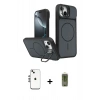 MARSİLYAN™- iPhone 14 Kılıf İz Modern Prime - Siyah Joko Magic 5D Hayalet Cam + Shine Kamera Lens - GS