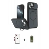 MARSİLYAN™- iPhone 14 Kılıf İz Modern Prime - Siyah Joko Magic 5D Hayalet Cam + Shine Kamera Lens - KI