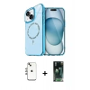 MARSİLYAN™- iPhone 14 Kılıf Kıvılcım Form Prime - Şeffaf 360 Full Body Arka Koruyucu + Shine Kamera Lens - GI