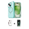 MARSİLYAN™- iPhone 14 Kılıf Kıvılcım Form Prime - Şeffaf 360 Full Body Arka Koruyucu + Shine Kamera Lens - KI