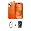 MARSİLYAN™- iPhone 14 Kılıf Kıvılcım Form Prime - Şeffaf 360 Full Body Arka Koruyucu + Shine Kamera Lens - KI