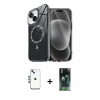 MARSİLYAN™- iPhone 14 Kılıf Kıvılcım Form Prime - Şeffaf 360 Full Body Arka Koruyucu + Shine Kamera Lens - MI