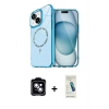 MARSİLYAN™- iPhone 14 Kılıf Kıvılcım Form Prime - Şeffaf Pasifik Cam Ekran Koruyucu + PVD Metal Kamera Lens - MI