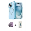 MARSİLYAN™- iPhone 14 Kılıf Kıvılcım Form Prime - Şeffaf Pasifik Cam Ekran Koruyucu + Raze Metal Kamera Lens - SH