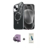 MARSİLYAN™- iPhone 14 Kılıf Kıvılcım Form Prime - Şeffaf Pasifik Cam Ekran Koruyucu + Raze Metal Kamera Lens - SH