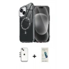 MARSİLYAN™- iPhone 14 Kılıf Kıvılcım Form Prime - Şeffaf Pasifik Cam Ekran Koruyucu + Shine Kamera Lens - GI