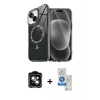 MARSİLYAN™- iPhone 14 Kılıf Kıvılcım Form Prime - Şeffaf Royal Nano Ekran Koruyucu + PVD Metal Kamera Lens - YL