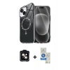 MARSİLYAN™- iPhone 14 Kılıf Kıvılcım Form Prime - Şeffaf Royal Nano Ekran Koruyucu + PVD Metal Kamera Lens - TU