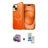 MARSİLYAN™- iPhone 14 Kılıf Kıvılcım Form Prime - Şeffaf Royal Nano Ekran Koruyucu + Raze Metal Kamera Lens - SH