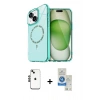 MARSİLYAN™- iPhone 14 Kılıf Kıvılcım Form Prime - Şeffaf Royal Nano Ekran Koruyucu + Shine Kamera Lens - SH