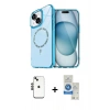 MARSİLYAN™- iPhone 14 Kılıf Kıvılcım Form Prime - Şeffaf Royal Nano Ekran Koruyucu + Shine Kamera Lens - SH