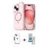 MARSİLYAN™- iPhone 14 Kılıf Kıvılcım Form Prime - Şeffaf Royal Nano Ekran Koruyucu + Shine Kamera Lens - SH
