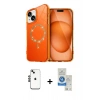 MARSİLYAN™- iPhone 14 Kılıf Kıvılcım Form Prime - Şeffaf Royal Nano Ekran Koruyucu + Shine Kamera Lens - SH