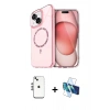MARSİLYAN™- iPhone 14 Kılıf Kıvılcım Form Prime - Siyah 3D Antistatik Cam Ekran Koruyucu + Shine Kamera Lens - GS