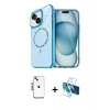 MARSİLYAN™- iPhone 14 Kılıf Kıvılcım Form Prime - Siyah 3D Antistatik Cam Ekran Koruyucu + Shine Kamera Lens - GS