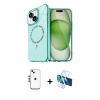 MARSİLYAN™- iPhone 14 Kılıf Kıvılcım Form Prime - Siyah 3D Antistatik Cam Ekran Koruyucu + Shine Kamera Lens - GS