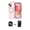 MARSİLYAN™- iPhone 14 Kılıf Kıvılcım Form Prime - Siyah 3D Antistatik Hayalet Cam Ekran Koruyucu + PVD Metal Kamera Lens - TU