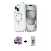 MARSİLYAN™- iPhone 14 Kılıf Kıvılcım Form Prime - Siyah Bilvis 3D Cam Ekran Koruyucu + Raze Metal Kamera Lens - GS