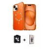 MARSİLYAN™- iPhone 14 Kılıf Kıvılcım Form Prime - Siyah Bilvis 3D Cam Ekran Koruyucu + PVD Metal Kamera Lens - MI