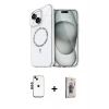 MARSİLYAN™- iPhone 14 Kılıf Kıvılcım Form Prime - Siyah Bilvis 3D Cam Ekran Koruyucu + Shine Kamera Lens - SH