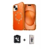 MARSİLYAN™- iPhone 14 Kılıf Kıvılcım Form Prime - Siyah Bilvis 3D Cam Ekran Koruyucu + PVD Metal Kamera Lens - YL