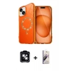 MARSİLYAN™- iPhone 14 Kılıf Kıvılcım Form Prime - Siyah Bilvis 3D Mat Cam Ekran Koruyucu + PVD Metal Kamera Lens - GS