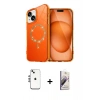 MARSİLYAN™- iPhone 14 Kılıf Kıvılcım Form Prime - Siyah Bilvis 3D Mat Cam Ekran Koruyucu + Shine Kamera Lens - GS