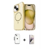 MARSİLYAN™- iPhone 14 Kılıf Kıvılcım Form Prime - Siyah Bilvis 3D Mat Cam Ekran Koruyucu + Shine Kamera Lens - GS