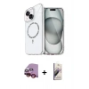 MARSİLYAN™- iPhone 14 Kılıf Kıvılcım Form Prime - Siyah Bilvis 3D Mat Cam Ekran Koruyucu + Raze Metal Kamera Lens - KI