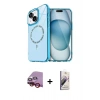 MARSİLYAN™- iPhone 14 Kılıf Kıvılcım Form Prime - Siyah Bilvis 3D Mat Cam Ekran Koruyucu + Raze Metal Kamera Lens - KI