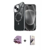 MARSİLYAN™- iPhone 14 Kılıf Kıvılcım Form Prime - Siyah Bilvis 3D Mat Cam Ekran Koruyucu + Raze Metal Kamera Lens - KI