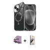 MARSİLYAN™- iPhone 14 Kılıf Kıvılcım Form Prime - Siyah Bilvis 3D Mat Cam Ekran Koruyucu + Raze Metal Kamera Lens - MR