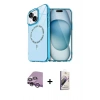MARSİLYAN™- iPhone 14 Kılıf Kıvılcım Form Prime - Siyah Bilvis 3D Mat Cam Ekran Koruyucu + Raze Metal Kamera Lens - MR