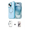 MARSİLYAN™- iPhone 14 Kılıf Kıvılcım Form Prime - Siyah Bilvis 3D Mat Cam Ekran Koruyucu + Shine Kamera Lens - MI