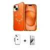 MARSİLYAN™- iPhone 14 Kılıf Kıvılcım Form Prime - Siyah Bilvis 3D Mat Cam Ekran Koruyucu + Shine Kamera Lens - GD