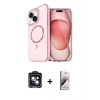 MARSİLYAN™- iPhone 14 Kılıf Kıvılcım Form Prime - Siyah Bilvis 3D Mat Cam Ekran Koruyucu + PVD Metal Kamera Lens - SH