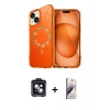 MARSİLYAN™- iPhone 14 Kılıf Kıvılcım Form Prime - Siyah Bilvis 3D Mat Cam Ekran Koruyucu + PVD Metal Kamera Lens - SH