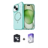 MARSİLYAN™- iPhone 14 Kılıf Kıvılcım Form Prime - Siyah Bilvis 5in1 3D Magic Cam Ekran Koruyucu + PVD Metal Kamera Lens - SH